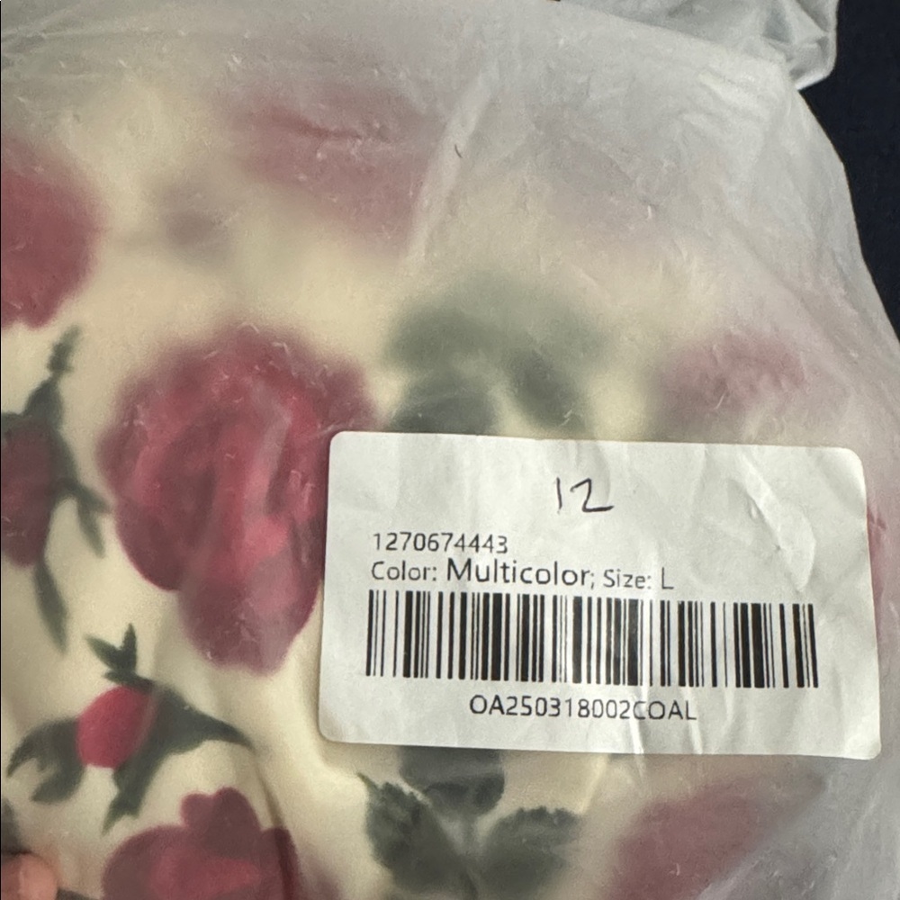 Floral Print Maxi Dress bustier milkmaid red white dress L cc23-12 Last One! - Picture 6 of 6